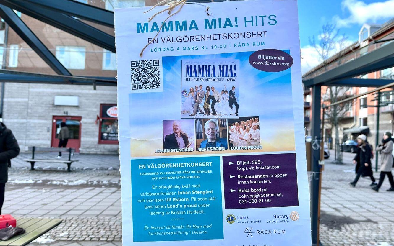 Den 4 mars hålls välgörenhetskonserten Mamma Mia Hits på Råda rum. 